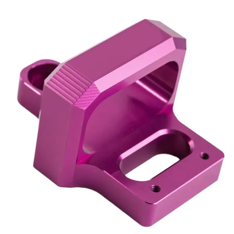 ODM Small Custom CNC Machining Aluminum Parts Aluminum Alloy Anodized Precision Milling Purple Custom-shaped Bracket