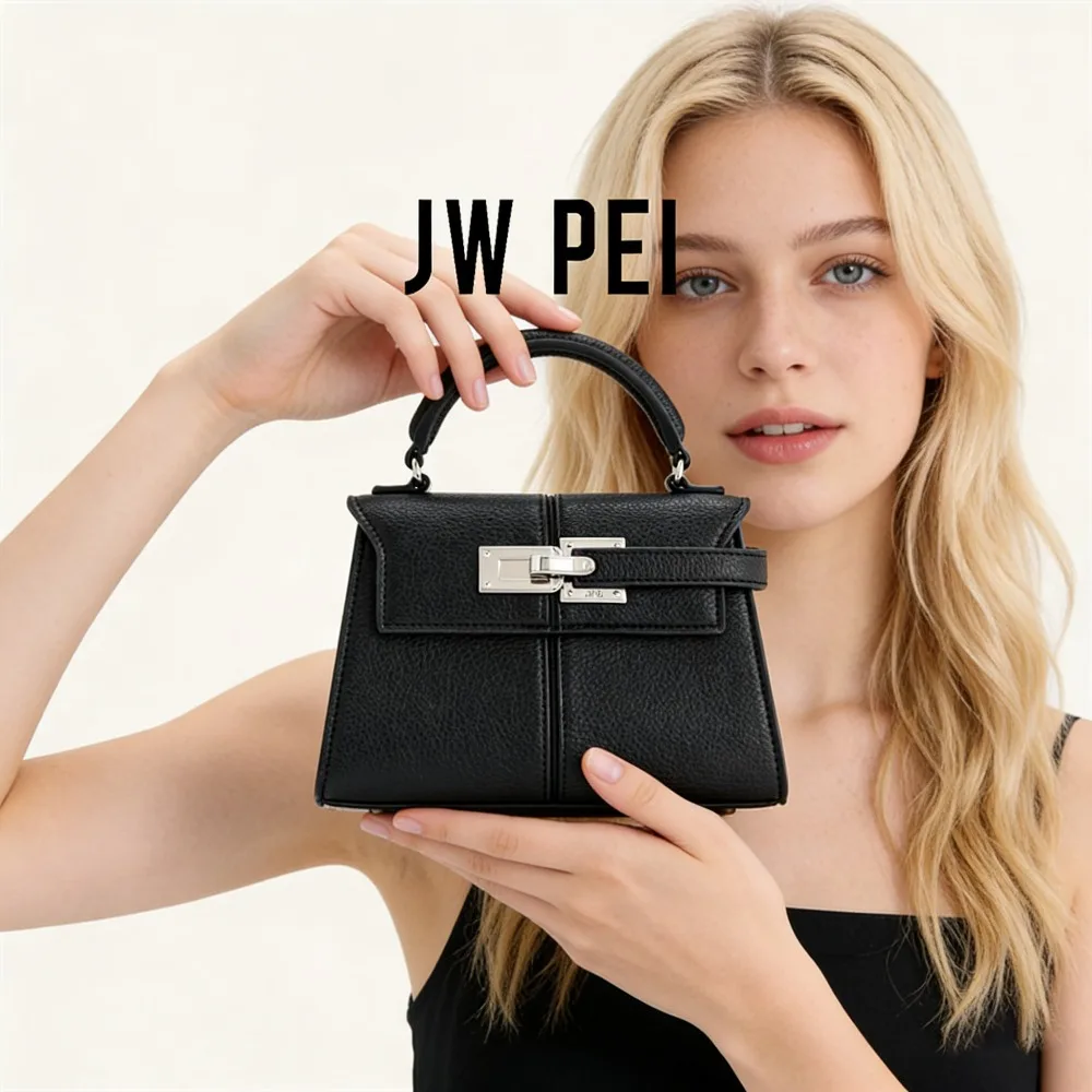 

JW PEI Elise Convertible Small Square Bag, Designer Crossbody & Shoulder Bag in Black, 2026 New Fashion Handbag for Women