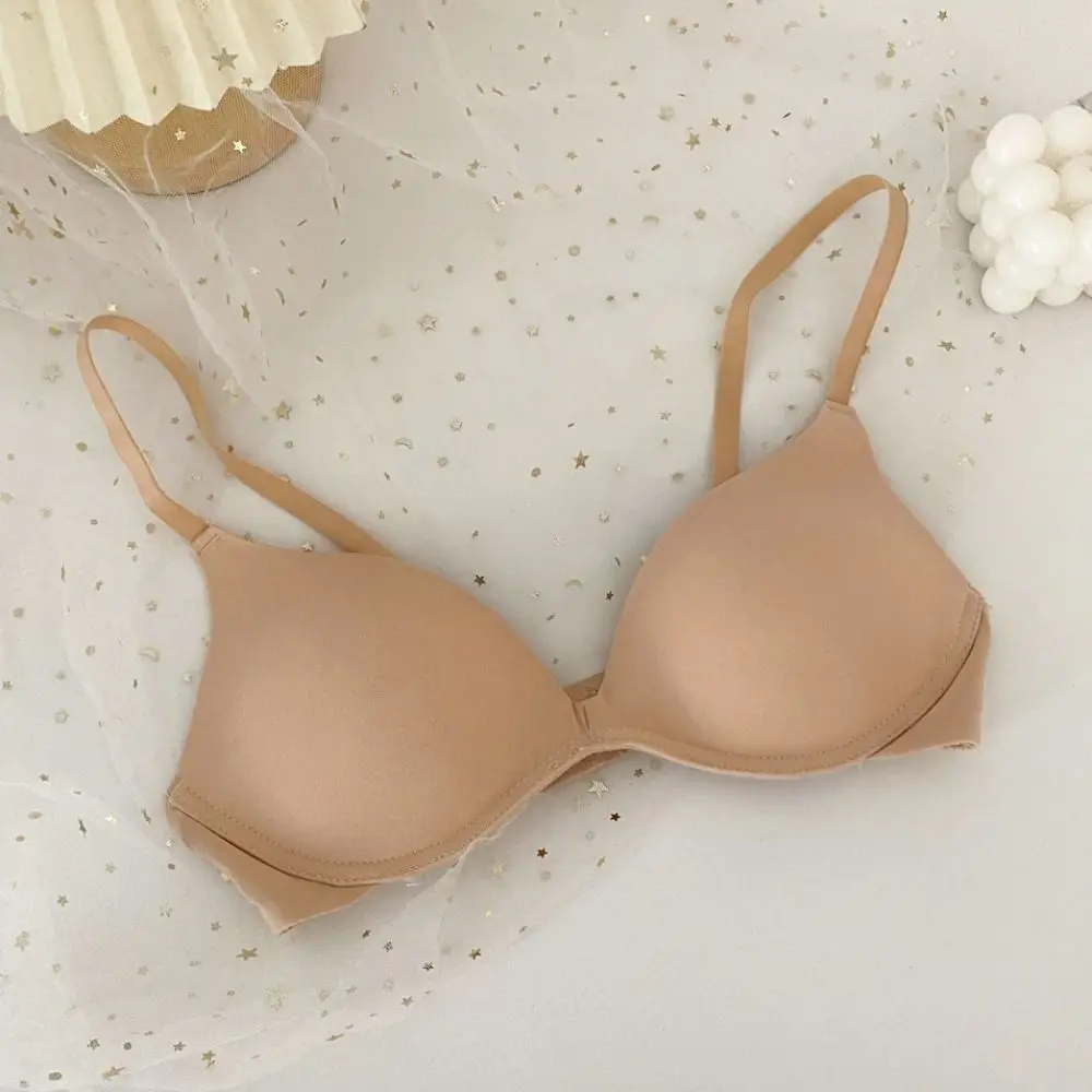 

Fashion Adjustable Push Up Bra Anti-sagging Shockproof Wireless Deep V Bra Lingerie Brassiere for Women Party