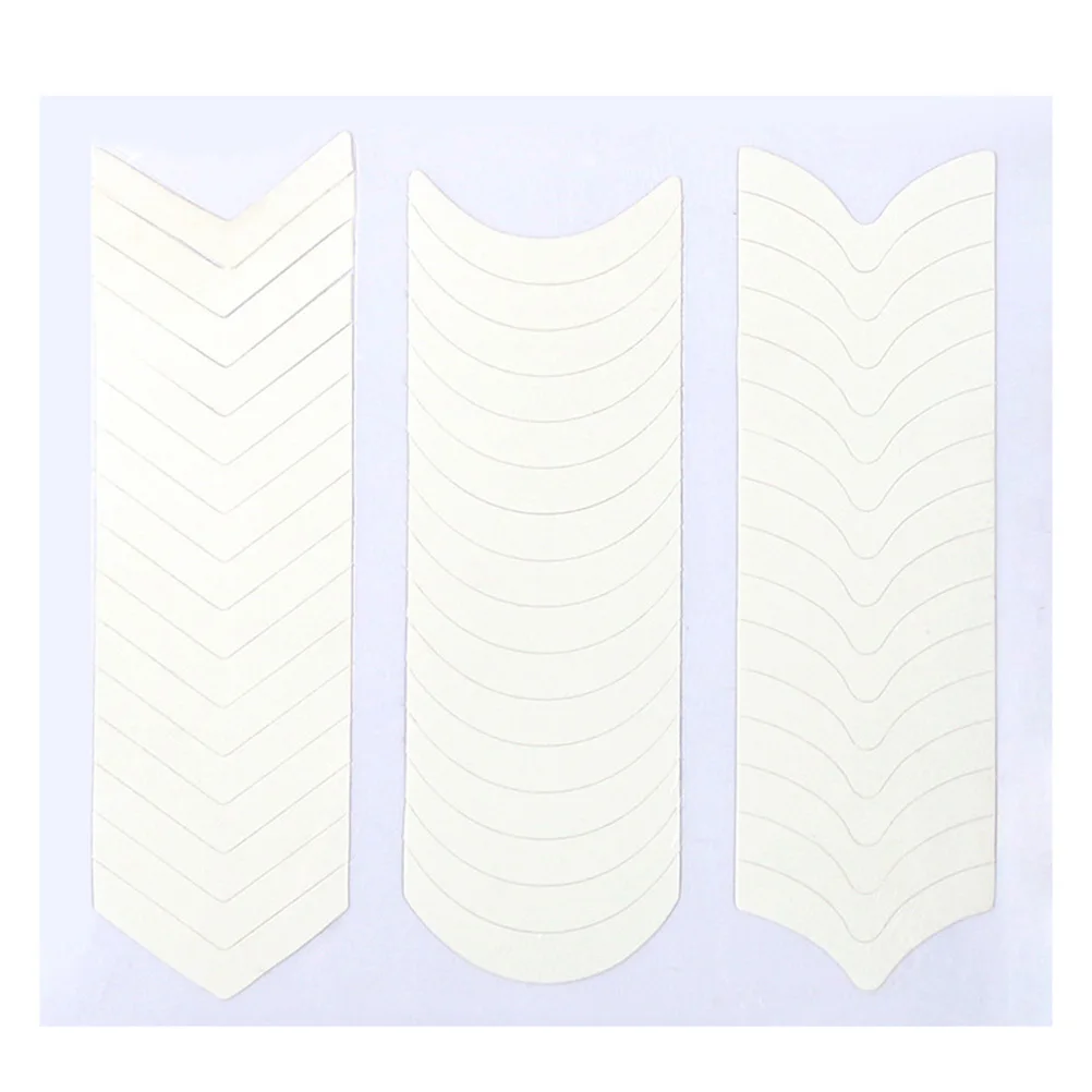 

French Nail Stickers Self Adhesive White Decal Kits Nail Stencils Professional Effect Long Lasting Durable Portable
