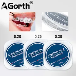 50g/Roll Dental Wires Orthodontic Ligature Wires Stainless Steel Wire Roll 0.2/0.25/0.3mm Dentistry Materials for Bracket