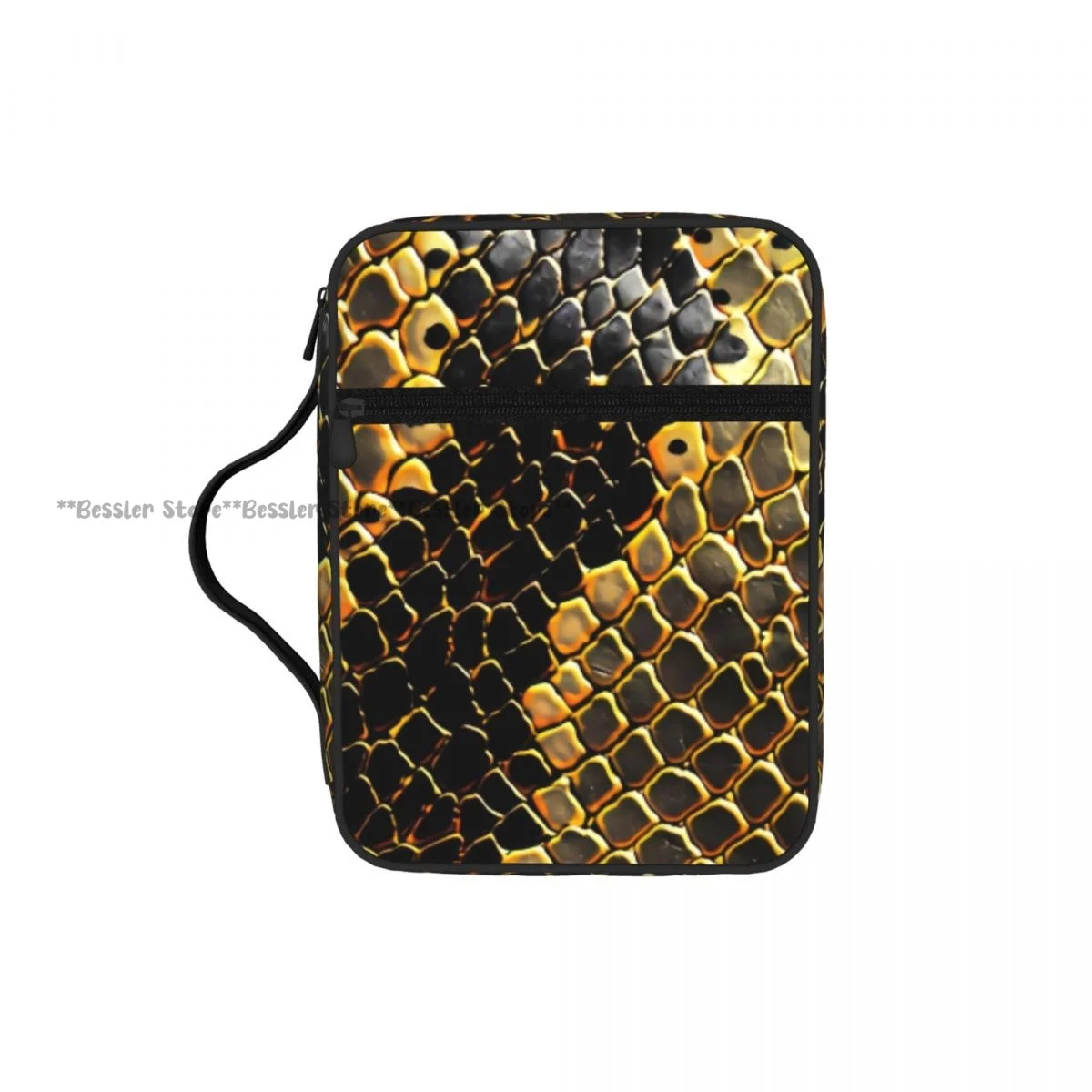 

Сумка для Библии с узором под змеиную чешую, на молнии, с ручкой, чехол-кошелек для хранения и переноски Библии