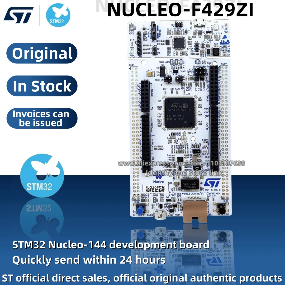 1PCS/LOT NUCLEO-F429ZI STM32 Nucleo-144 Development Board STM32F429ZIT6 Original stock