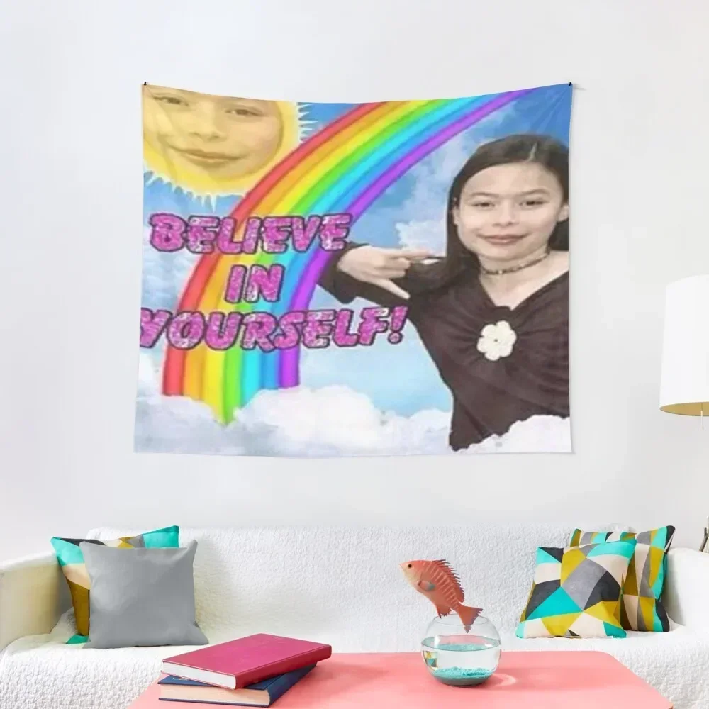 ICarly Believe in yourself design Tapestry Wall Decor Hanging Wall Decorations Room Design Kawaii Room Decor Tapestry