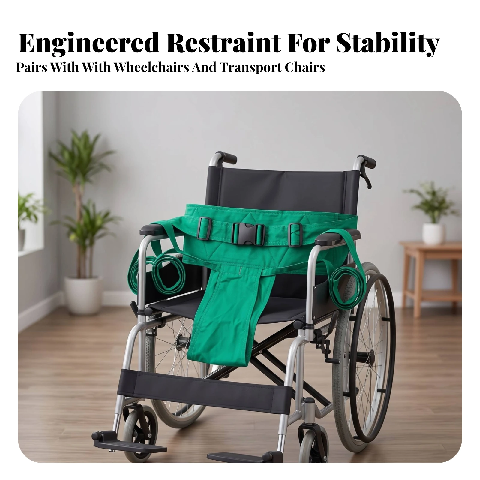Wheelchair Safety Belt Supportive Wheelchair Seat Belt Body Harness Adjustable Long-Lasting for Patients, Wheelchairs