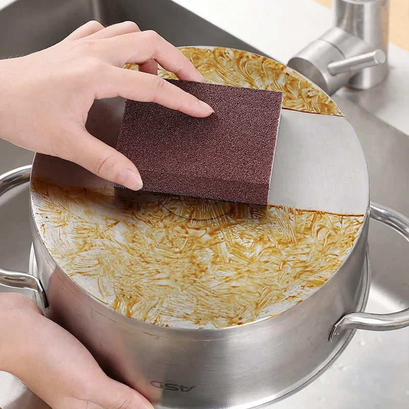 Sponge Removing Rust Carborundum Eraser Cleaning Brush Descaling Clean Rub Cooktop Pot Kitchen Sponge Tools