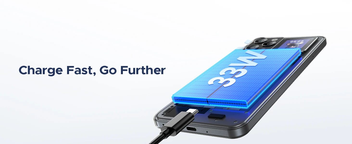 Doogee M30 Pro Smartphone 6.88" Display 8000Mah Battery 1.3" Rear Display 64Gb(8+56) 256Gb 64Mp Camera Android 16 Mobile Phone