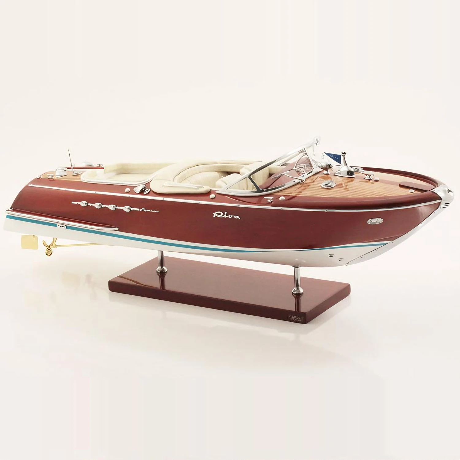 1/15 Riva Aquarama Luxury Yacht Model 55 Cm Made of High-grade Solid Wood  Purely Handcrafted Yacht Static Model Ship Toy