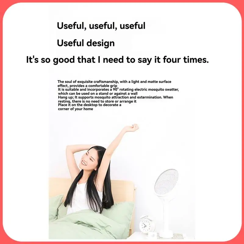 

A76I-изолированная безопасная быстрая зарядка 5-в-1 мухобойка, регулируемая электрическая лампа от комаров с ракеткой из АБС-пластика