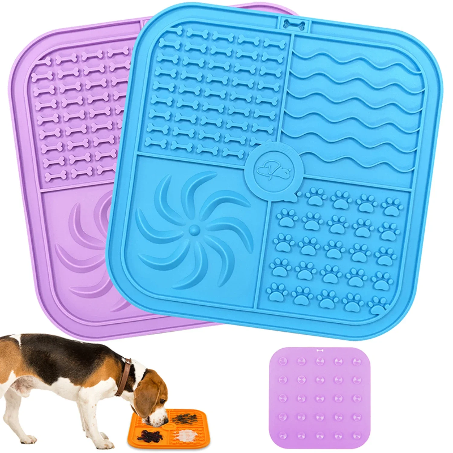 Durable and long-lasting non-slip silicone pet mat - High-quality, ideal slow feeding plate for small to medium pets including c