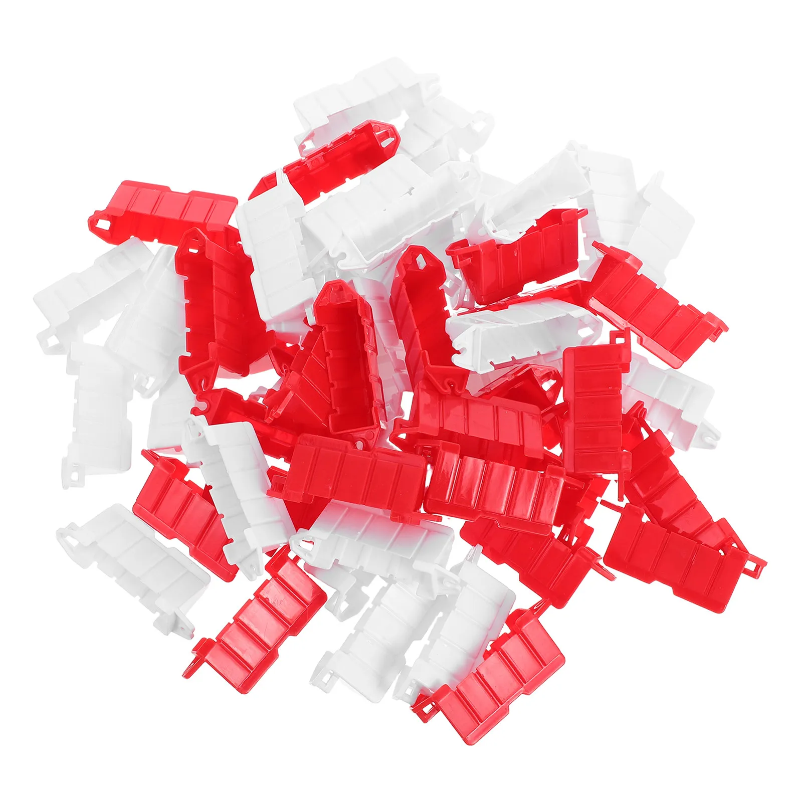 

Набор из 50 миниатюрных дорожных барьеров для дрифт-трасс RC, ограждения для гоночных трасс, аксессуары для радиоуправляемых машин, дорожные заграждения