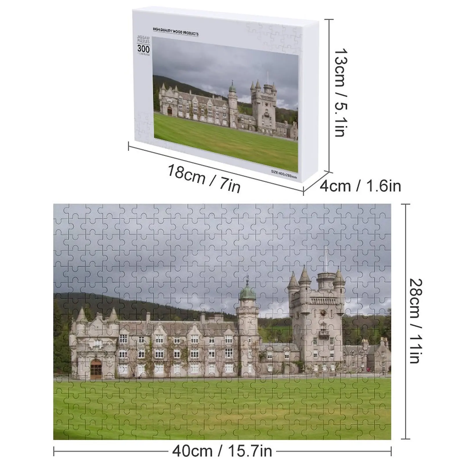 Balmoral Castle, Ballater, Aberdeenshire, Scotland, UK Jigsaw Puzzle Game Children Custom Name Child Toy Puzzle