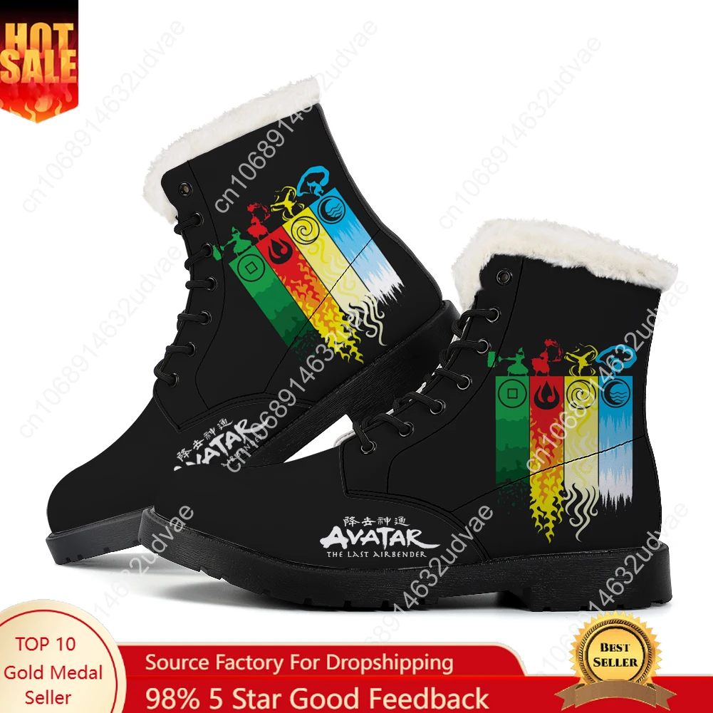 

Avatar The Last Airbender Plush Boots Mens Womens Teenager Shoes Casual Boot Outdoor High Quality Print on Demand Customize Shoe