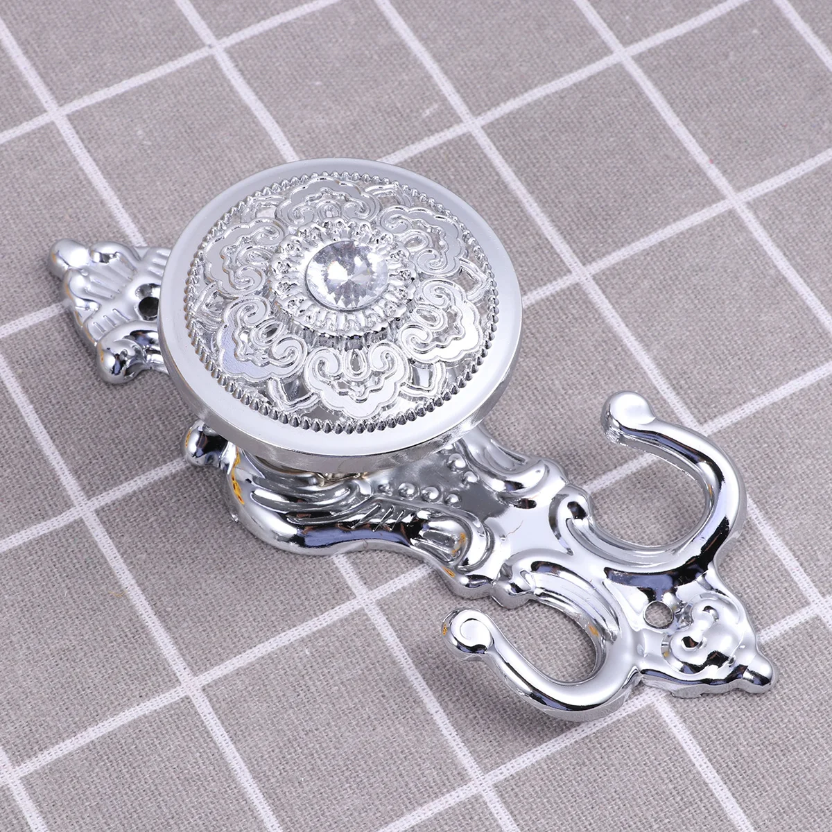 1 زوج حامل الستار المعدني حمالة تعليق جدارية سبائك الزنك شرابة Tieback مكافحة الصدأ تصفيح السنانير الفضة الحائط #4