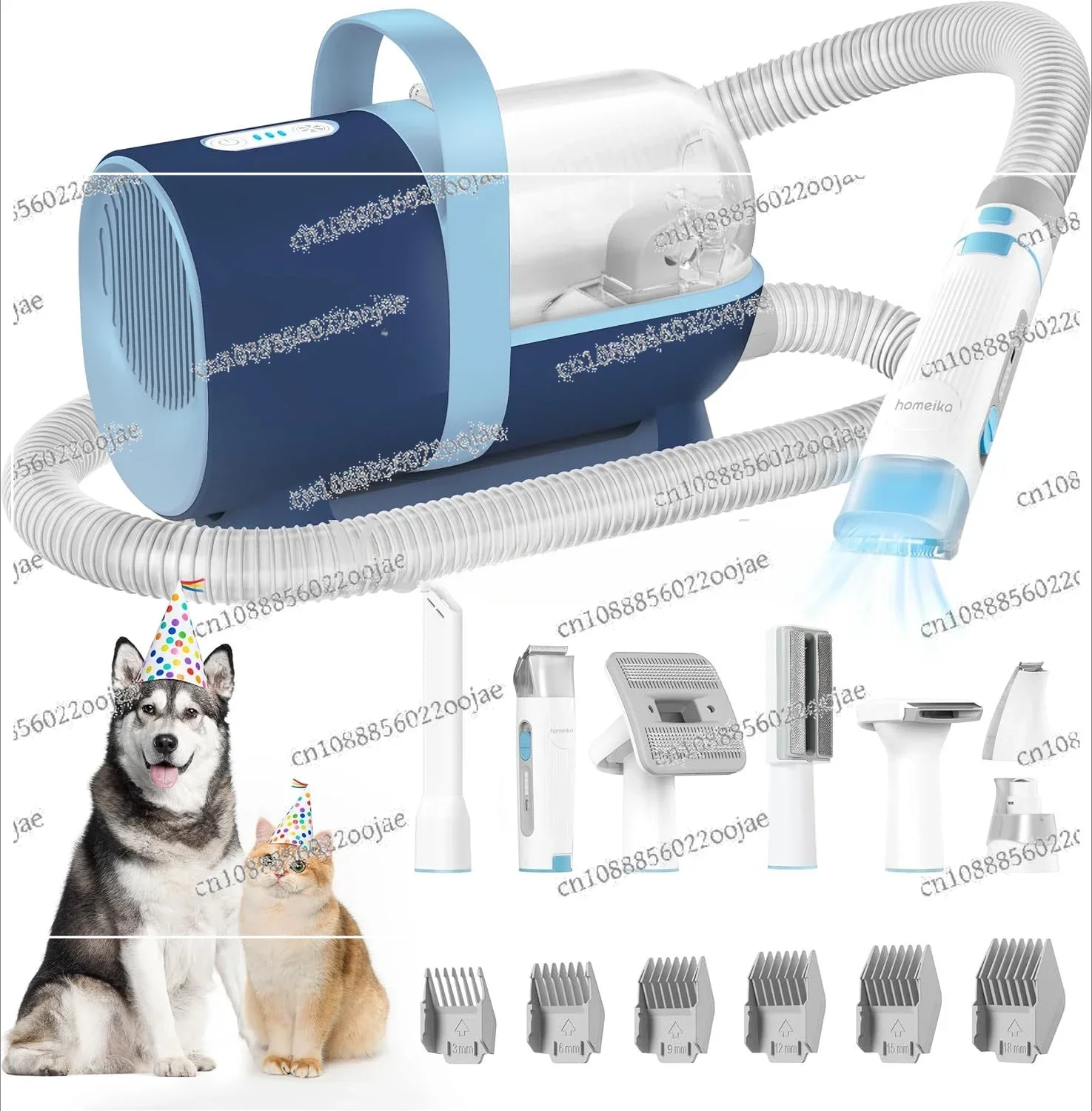 Pet grooming set and dog hair vacuum 99% pet hair vacuum cleaner