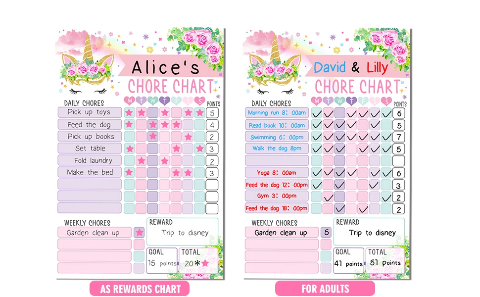 New Magnetic Unicorn Kids Chore Chart Child Note Board Dinosaur Refrigerator Stickers Reusable Memo Checklist Home Schedule