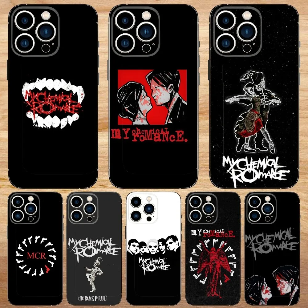 My Chemical Romance Phone Case For iPhone15,14,13,12,11,Pro,Max,Plus,Mini,X,XS,XR,8,7,6,S,Plus,SE Soft Black Case