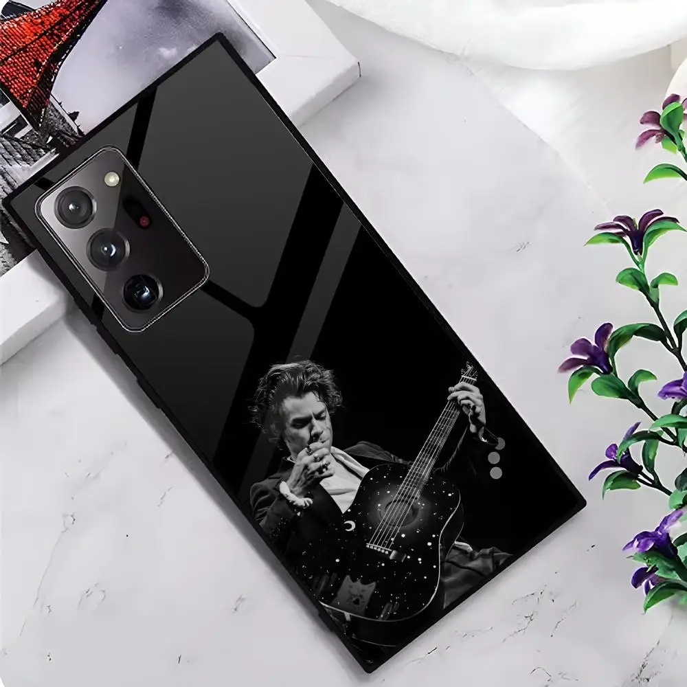 Singer H-Harry S-Styles MAISTO Phone Case Glass Phone Case For Samsung Galaxy S20 S21 S22 S23 S24 Note20 Ultra Plus Fe