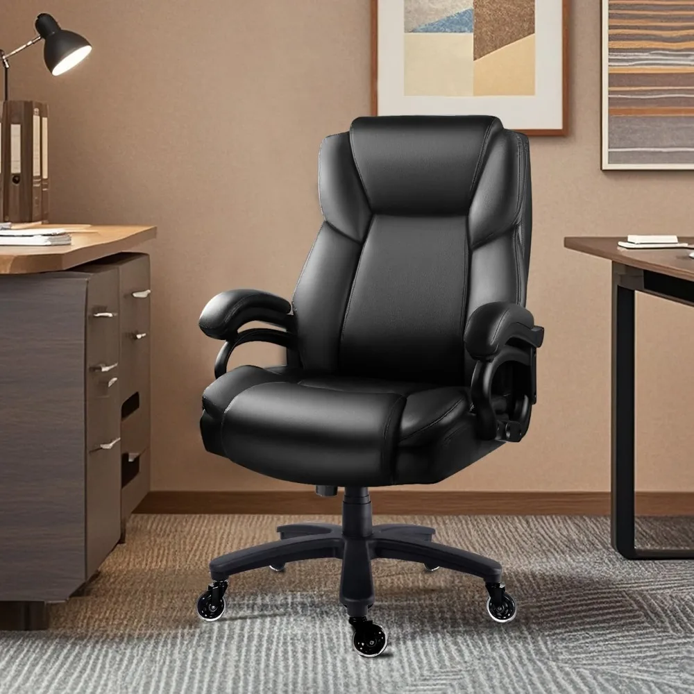 

500lbs Big and Tall Office Chair, Heavy Duty Chair for Heavy People, Adjustable Ergonomic Lumbar Support Executive Chair