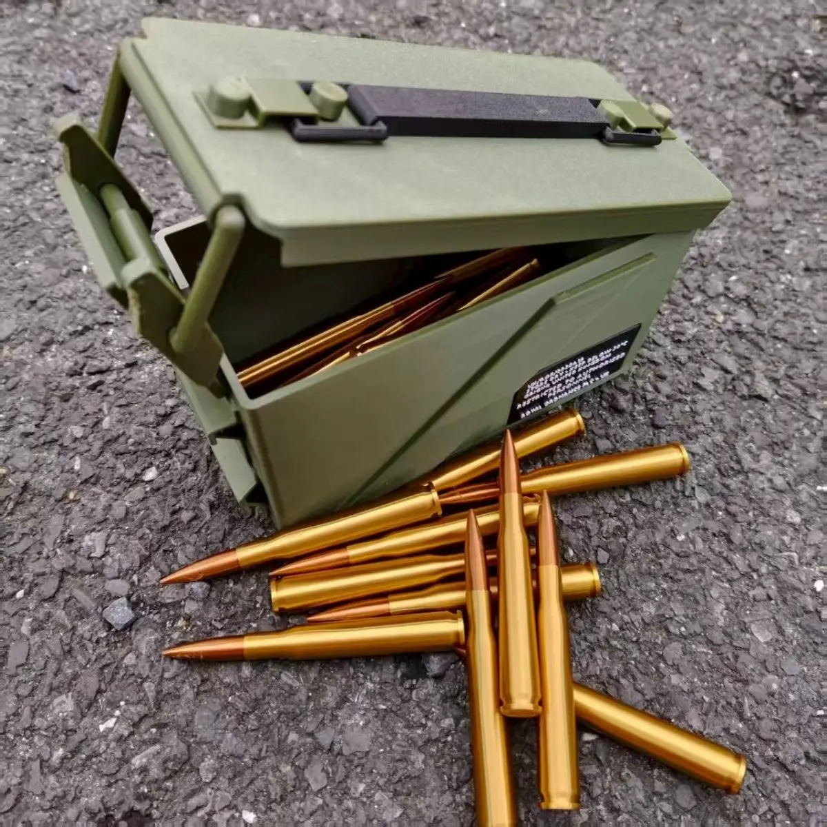 3D Printed AWM Sniper Rifle Round Model & Box, Plastic Military Collectible Display Toy Model