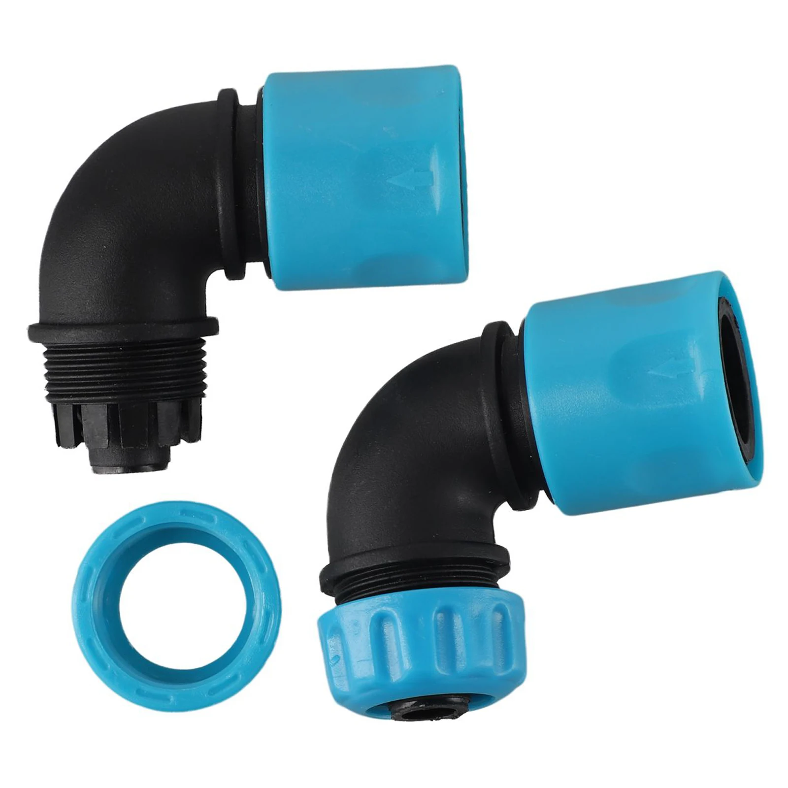 Connecteurs coudés pour tuyau, 2 pièces, connexion rapide pour l'irrigation du jardin et le lavage de voiture, compatibilité 12 mm intégrée en ABS