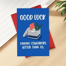 1pc,Coworker Leaving Card for Men Women, Going Away Gift for Coworker, Farewell Card, Goodbye Card, New Job Card, Good Luck Fin