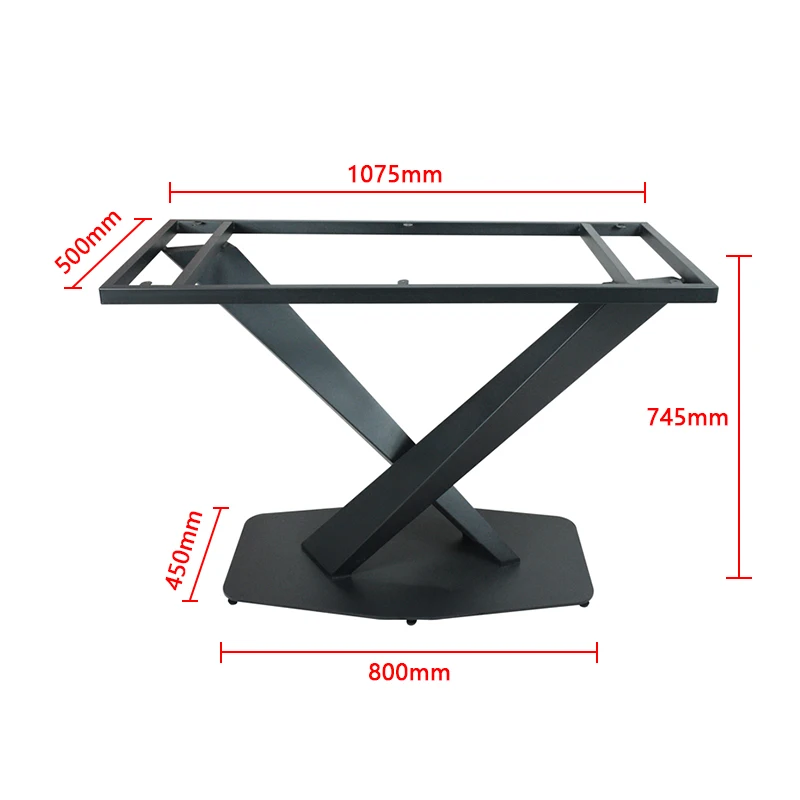 Table Legs Metal Frame Dining Room Table Base Modern Customizable Furniture Leg Table Feet Custom Industrial V Shaped Iron 745mm