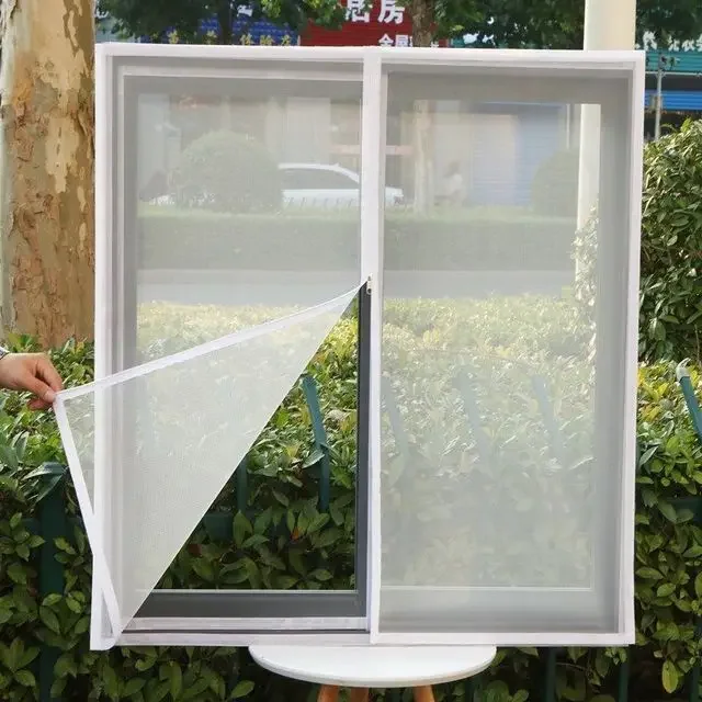 Mosquitera con cremallera autoadhesiva, mosquitera antimosquitos, pantalla de ventana DIY, se puede personalizar