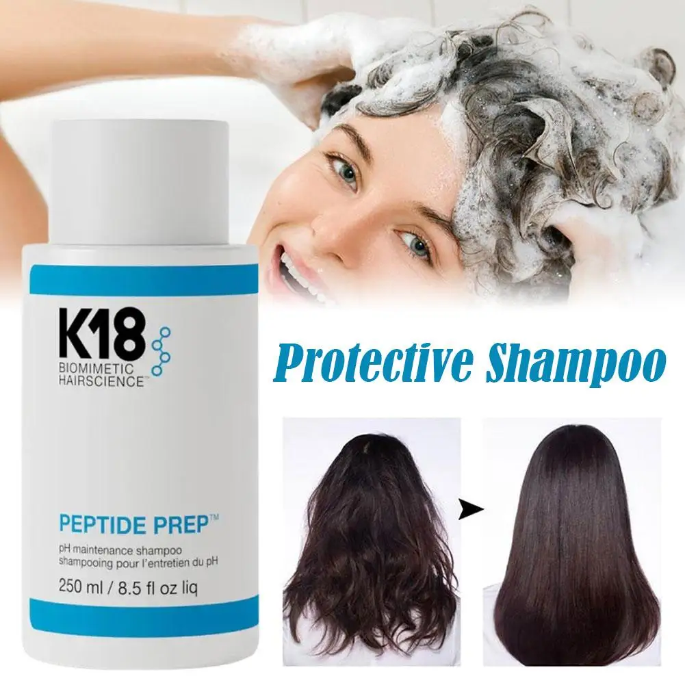 250ml K18 Shampoo & Leave-In Molecular Repair Hair Keratin Restore Soft Hair Deep Clean Shampoo Oil Control Permanent Hair Care