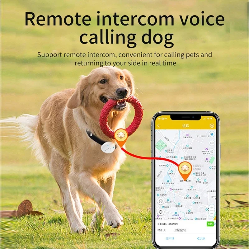 2G/4G Pet GPS Anti Lost Tracker Waterproof Smart Necklace Locator Remote Intercom Track Playback Cat Dog Collar Locator Device view 4