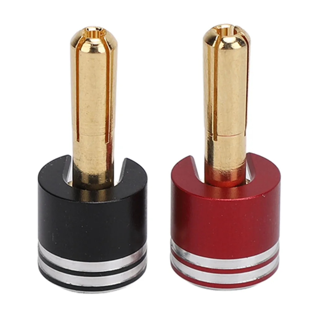 2Pcs Metal Heatsink Banana Plug Grip 1/10 Scale RC Accessories RC Heatsink Banana Plug Connectors RC Connectors