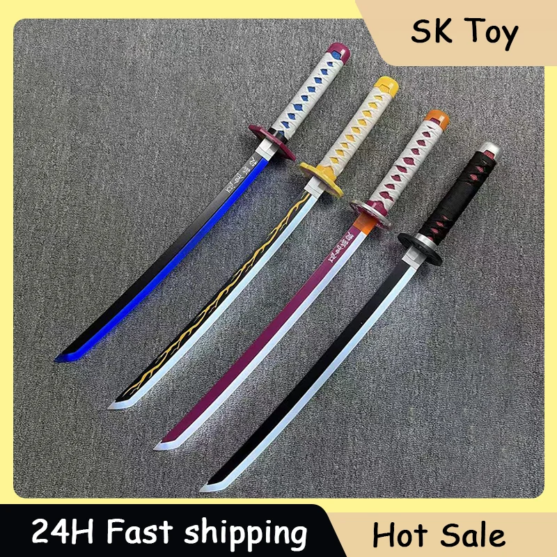 

Светящийся игрушечный меч-световой меч 75 см: Японская катана Ничирин, реквизит для аниме-косплея, меч самурая Агацума Зеницу Танджиро, подарки