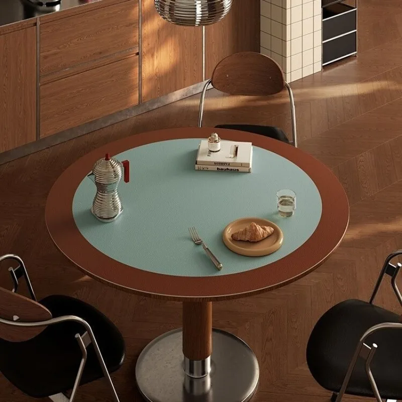 

High-value round table mat waterproof, oil-proof and scalding-proof, leave-in washable leather table mat