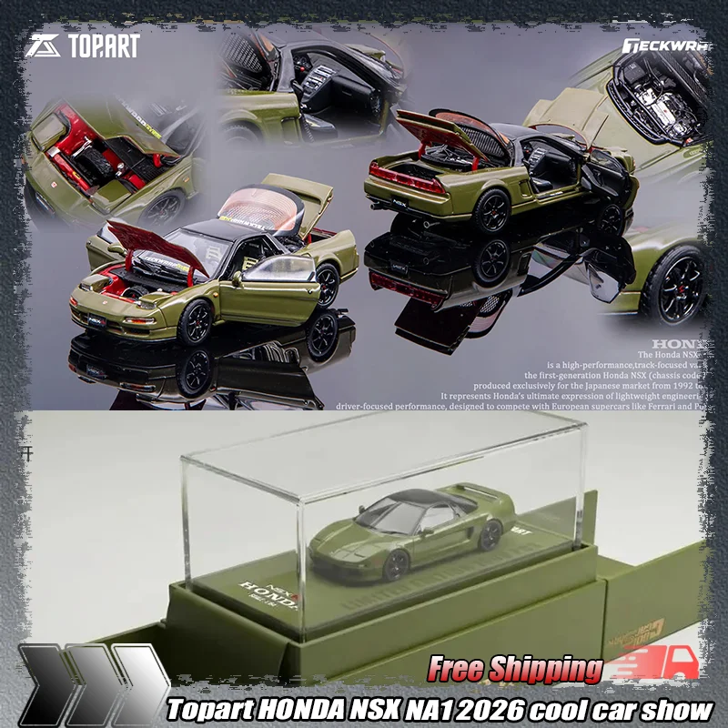 

Topart 1:64 Honda Nsx Na1 2026 Cool Car Show Limited Edition Simulation Alloy Full-Size Miniature Diecast Car Model Children Toy