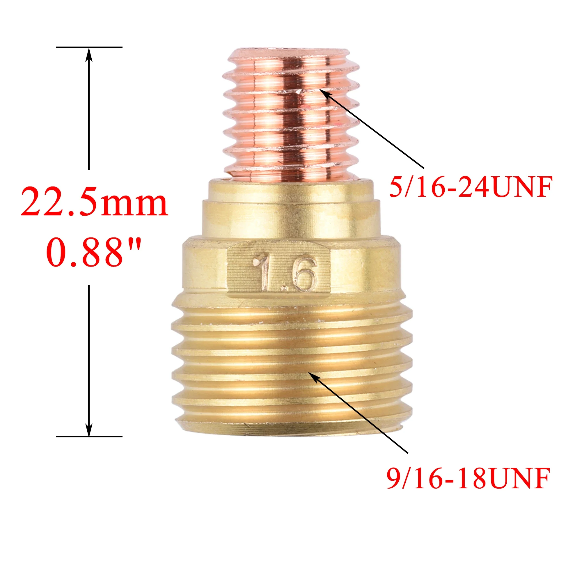 5/10Pcs 1.0/1.6/2.4/3.2mm TIG Gas Lens Collet Body 45V42 45V43 45V44 45V45 For TIG WP9 20 25 Welding Torch Accessories