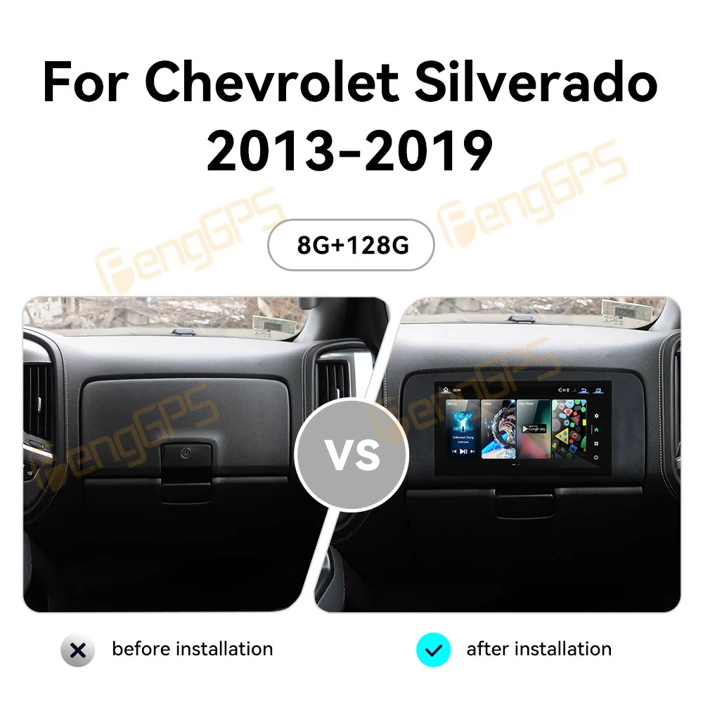 

Android 15, 11,6 дюйма, развлекательный экран Co Pilot для Chevrolet Silverado GMC 2013-2019, GPS-навигация, мультимедийный плеер, автомобильное радио