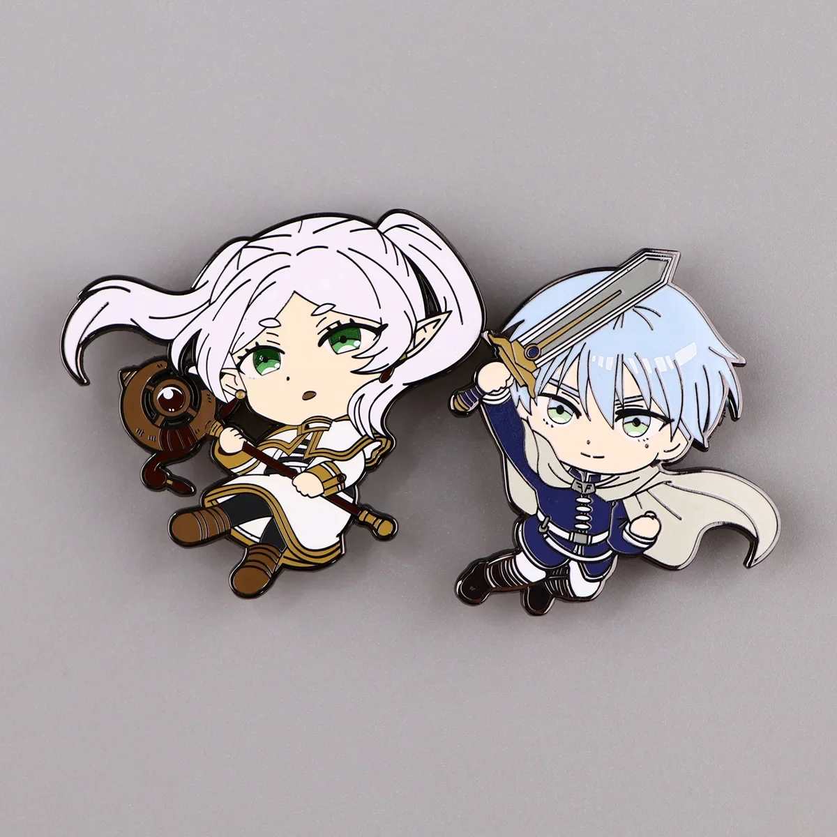 Frieren: Beyond Journey's End Badges Pendant Anime Himmel Brooches Manga Pins for Backpack Clothing Lapel Cosplay Jewelry Toys