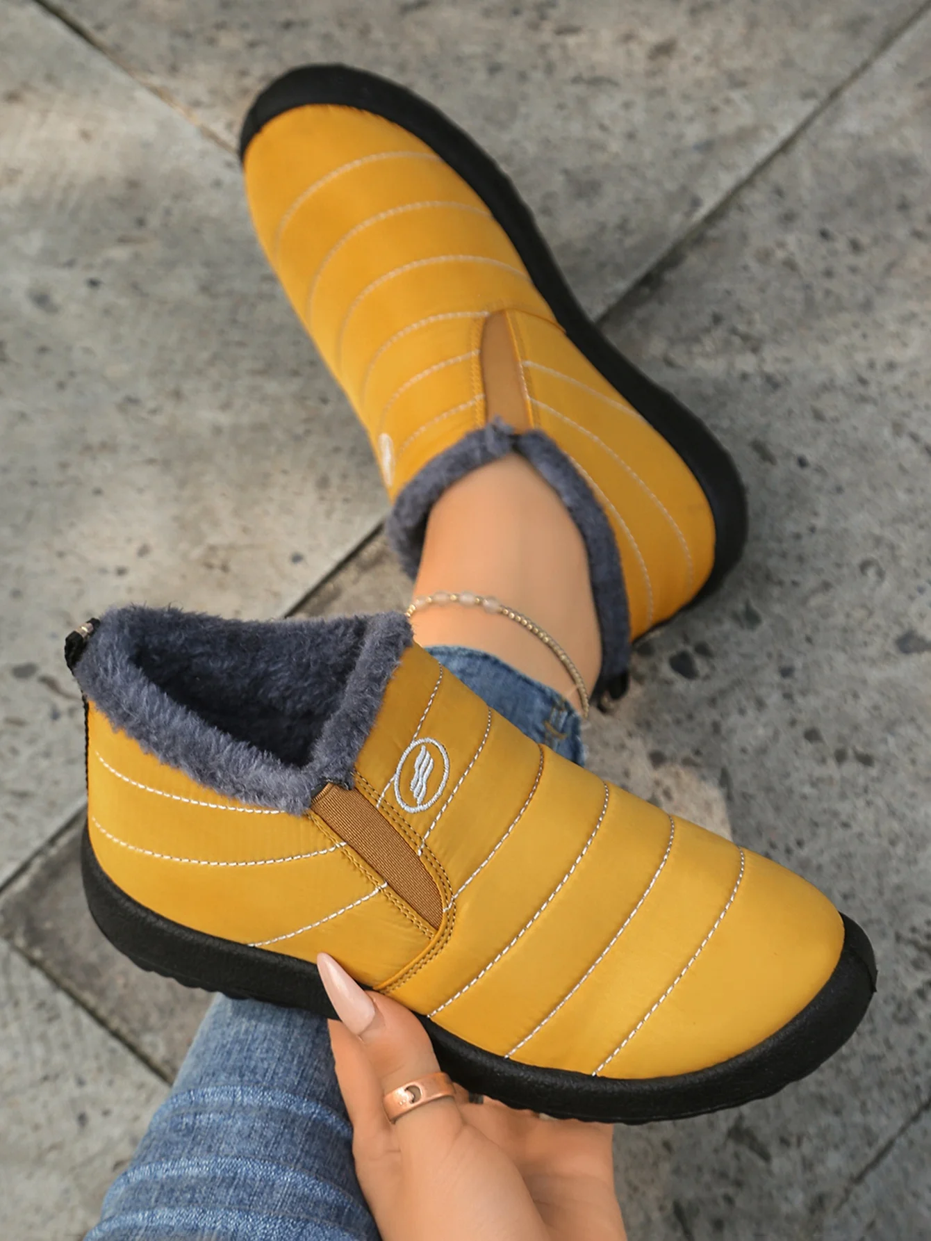 Damen-Winterstiefel 2025: Neue wasserdichte Plüsch-Schneestiefel für Damen – Warmhaltend, im Angebot mit kostenlosem Versand – Detail 15