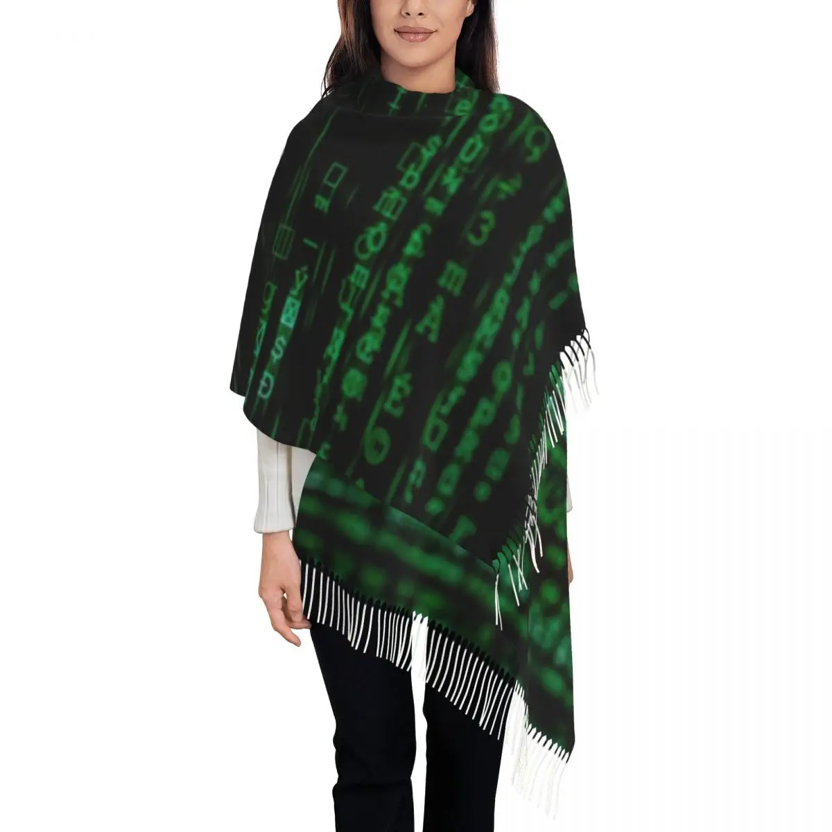 

Шаль игрового дизайна Шарф с кисточками