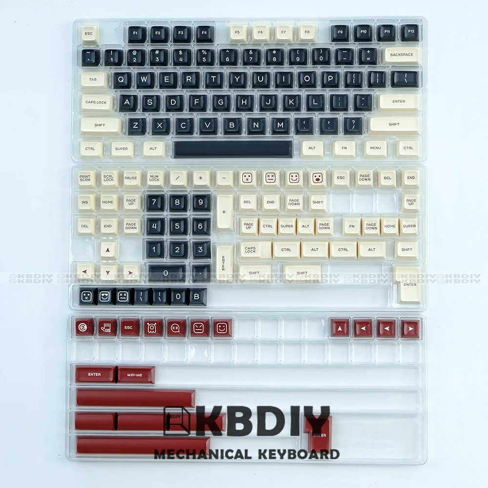 KBDiy 160 teclas/juego de teclas romanas PBT DYE-SUB SA perfil doble disparo personalizado ISO teclas mecánicas para teclado para jugar