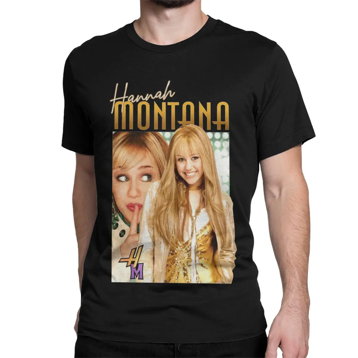 Men Women T-Shirts Hannah Montana Miley Cyrus Unique 100% Cotton Tee Shirt Short Sleeve T Shirt Crewneck Tops Plus Size