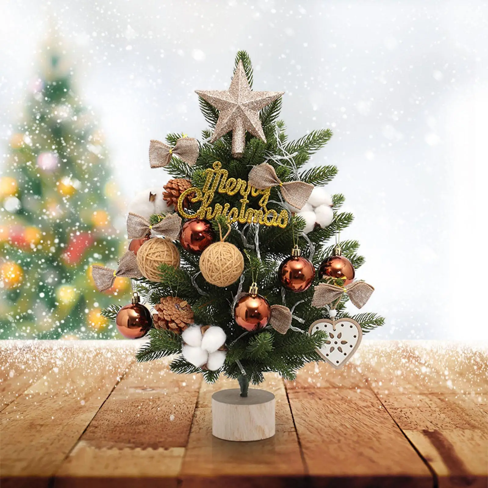 Tabletop Artificial Christmas Tree Xmas Pine Tree for Indoor Home Christmas