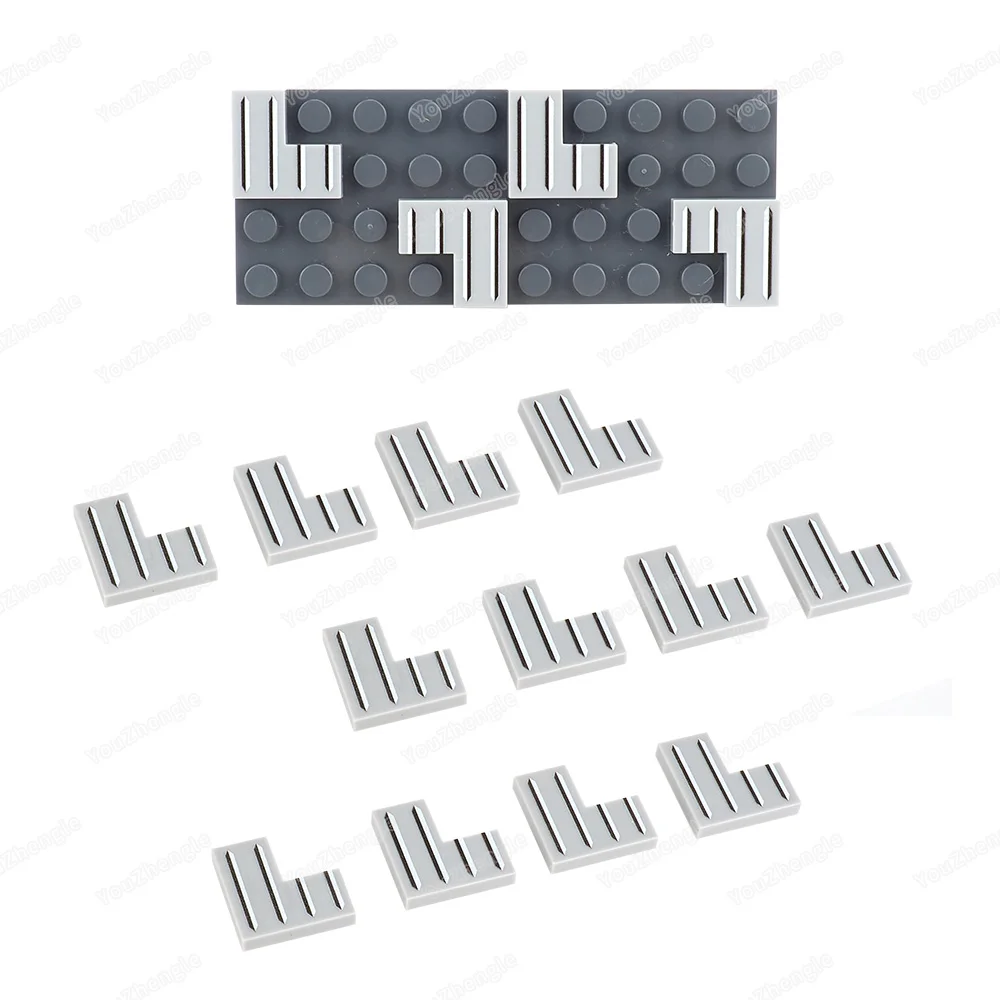 14719 Printed Armor Iron Pattern Building Block 2x2 Tiny Corner Brick MOC figures Military Equipment Accessories Model Gift Toys