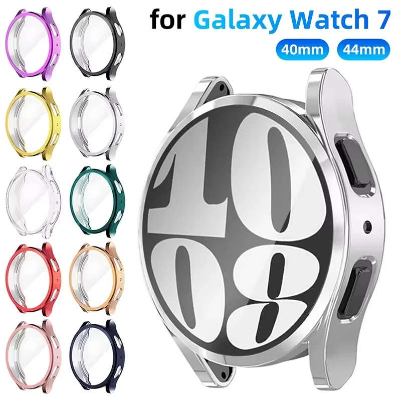 TPU Protective Case For Samsung Galaxy Watch 7 40 44mm Full Screen Protector Case Accessories All-Around Case For Galaxy Watch 7