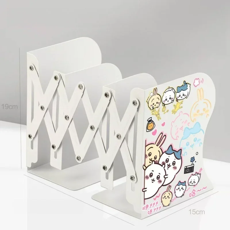 Chiikawa Hachiware Usagi Kawaii Anime Cartoon Desktop Organize Bookend Shelf Telescopic Storage Folding Bookshelf Student