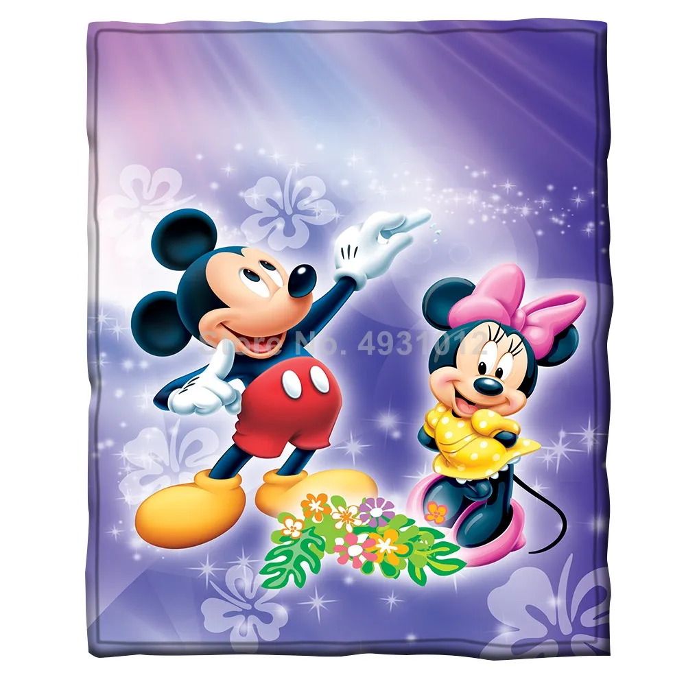 

Disney 3D Custom Disney Mickey Minnie Mouse Baby Boy Girl Blankets Kids Gift Bedroom Travel Bedding Throw Sofa Bedspread Cover