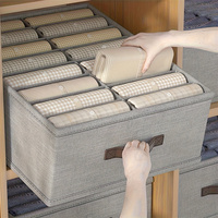 Wardrobe Clothes Storage Organizer Sweater T-Shirt Storage Box Thickened Pants Storage Box With PP Board Cabinet Foldable Drawer
