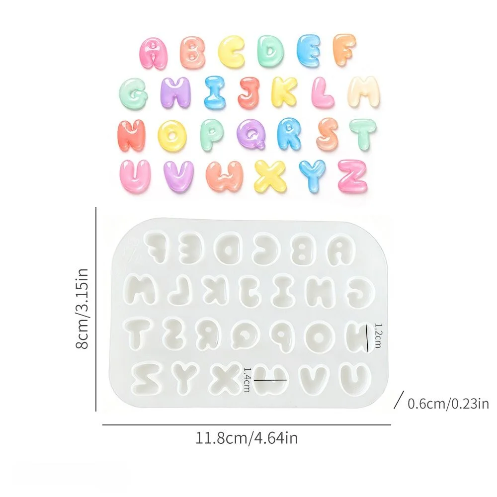 Letter Epoxy Mold DIY Mini Letter Crystal Epoxy Sieraden Accessoires Sleutelhanger Siliconen Mold