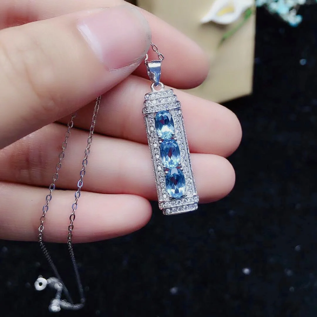 Classic Rectangle Pendant for Daily Wear 4mm*6mm Natural Topaz Peridot Necklace Pendant Solid 925 Silver Peridot Topaz Pendant