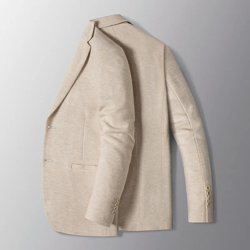 Blazer's New Men's Fashion Outdoor Travel Camping Youth Wedding Versatile, Hosting Campus Slimming Casual Korean Version Blazer